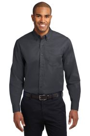 Port Authority Tall Long Sleeve Easy Care Shirt TLS608 (Color: Classic Navy/ Light Stone, size: 4XLT)