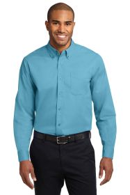 Port Authority Tall Long Sleeve Easy Care Shirt TLS608 (Color: Maui Blue, size: 2XLT)