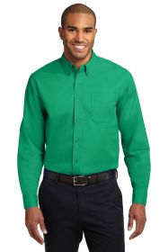 Port Authority Long Sleeve Easy Care Shirt S608 (Color: Court Green, size: 3XL)