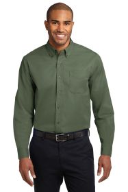 Port Authority Long Sleeve Easy Care Shirt S608 (Color: Clover Green, size: 4XL)