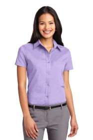 Port Authority Ladies Short Sleeve Easy Care Shirt L508 (Color: Bright Lavender, size: S)