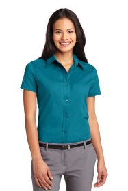 Port Authority Ladies Short Sleeve Easy Care Shirt L508 (Color: Teal Green, size: 6XL)