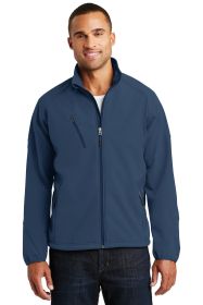 Port Authority Textured Soft Shell Jacket J705 (Color: Insignia Blue, size: 2XL)