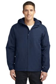 Port Authority Hooded Charger Jacket J327 (Color: True Navy, size: L)