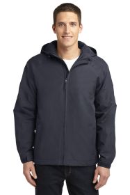 Port Authority Hooded Charger Jacket J327 (Color: Battleship Grey, size: Xl)