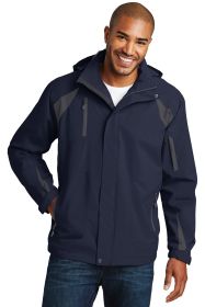 Port Authority All-Season II Jacket J304 (Color: True Navy/ Iron Grey, size: 4XL)