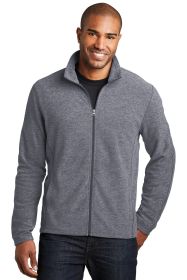 Port Authority Heather Microfleece Full-Zip Jacket F235 (Color: True Navy Heather, size: XS)