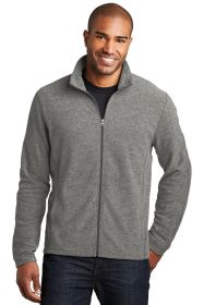 Port Authority Heather Microfleece Full-Zip Jacket F235 (Color: Pearl Grey Heather, size: XS)