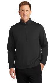 Port Authority Active 1/2-Zip Soft Shell Jacket J716 (Color: Deep Black, size: S)